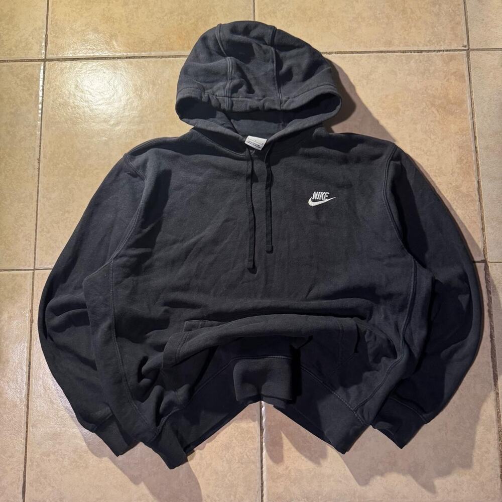Y2k black nike hoodie size L in Mens